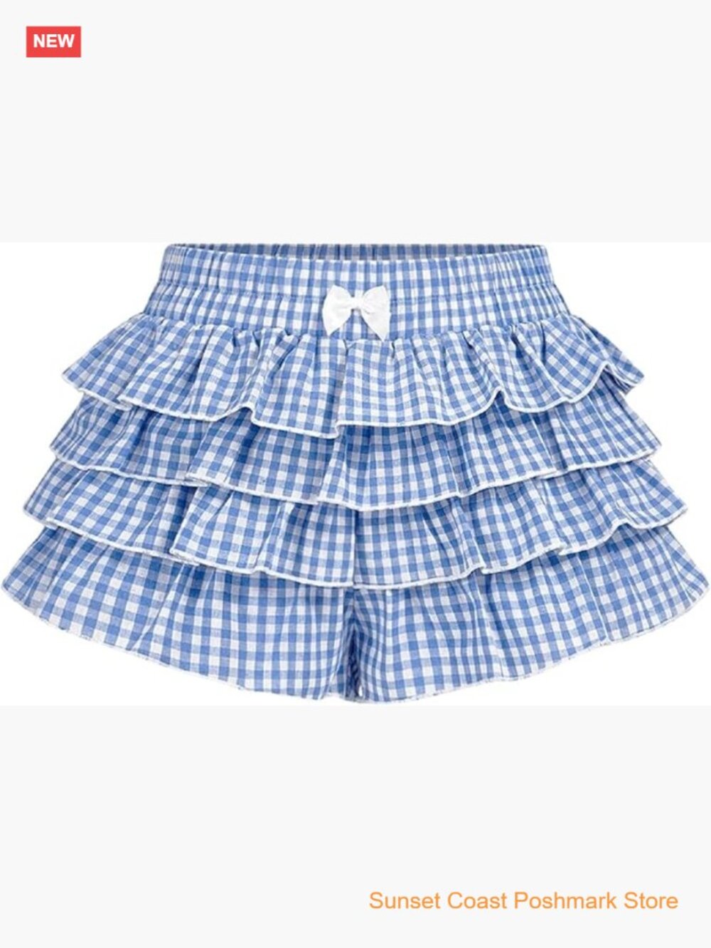 Ruffle Gingham Bloomers Shorts Loungewear Low Rise Plaid Boxers